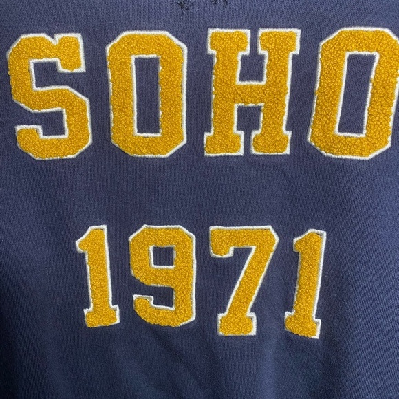H&M Navy Blue SOHO 1971 Sweatshirt – Size XS - Picture 4 of 7